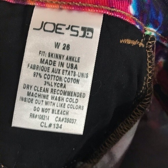 JOE'S JEANS Psychedelic Ankle Cord Skinny Pants - Picture 10 of 11